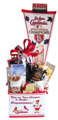 St. Louis Cardinals Gift Basket Classic  St louis cardinals gifts, Diy  valentines day gifts for him, Gift baskets